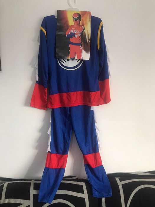 Fatos de carnaval disfarce de Ninja power ranger 11-14 anos