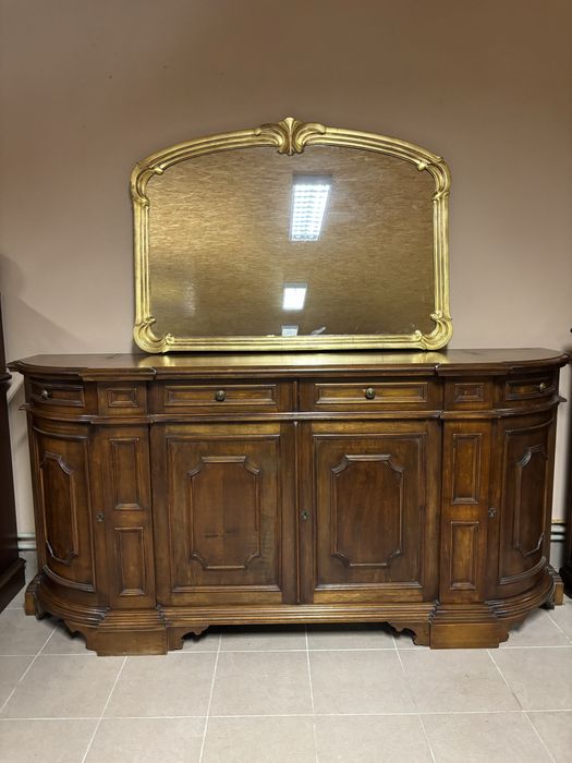 Włoska Stylowa Komoda bufet 205 cm gięte fronty orzech stylowe italy