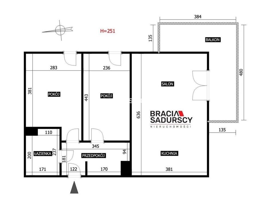 3 pokoje | 57 m² | Wola Duchacka