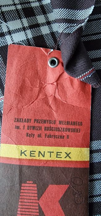 Tkanina,materiał w modną kratę brązowo - białą - kupon 0,85 m x 1,55 m