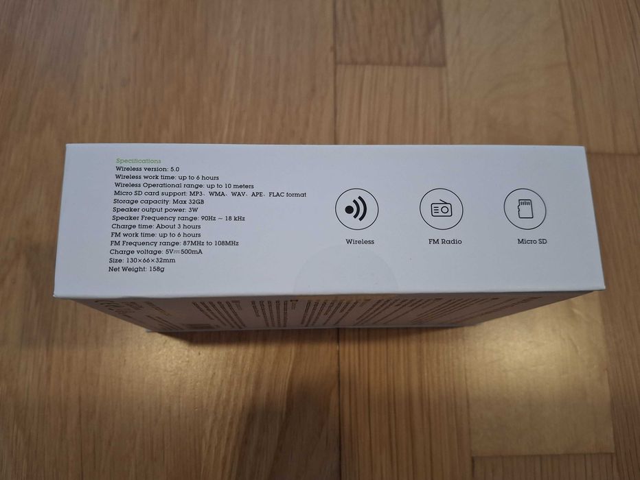 Rádio FM portátil com coluna altifalante Bluetooth