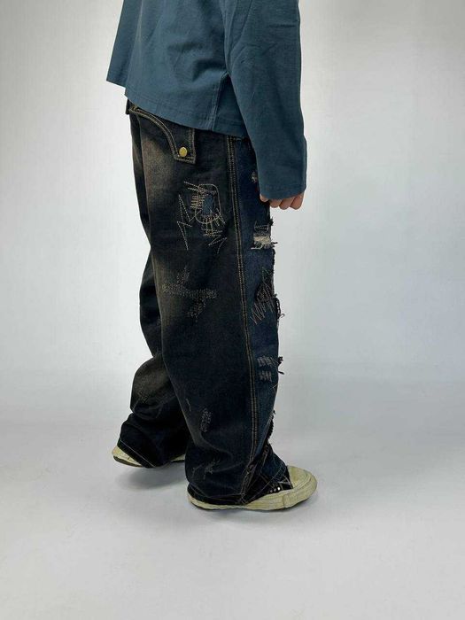 Джинси opium archive custom distressed черные кастом джинсы чорні