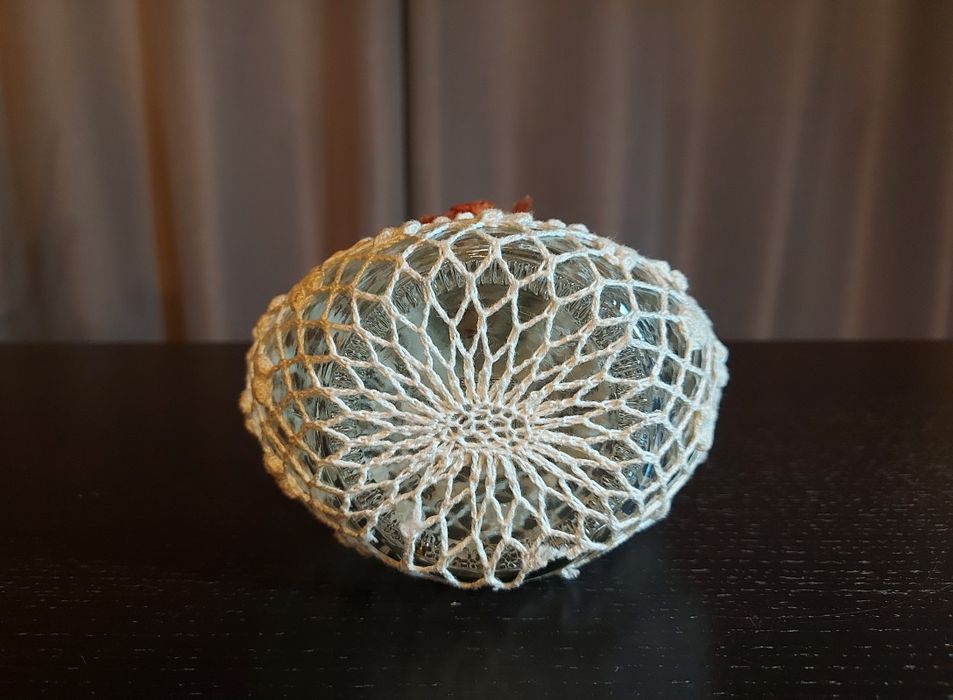 Garrafa decorativa em crochê + 2 copos, feito à mão