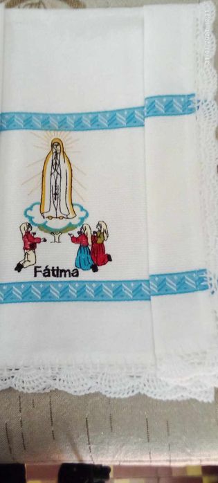 Pano N S Fátima em croché