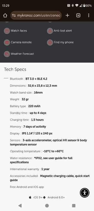 SmartWatch mykronoz ZeNeo+ NOWY
