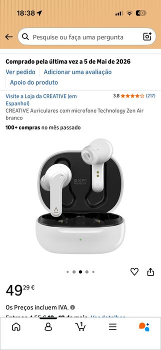 AirPods Creative Zen c/ cancelamento ruído