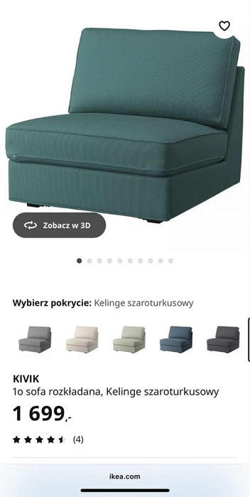 Kanapa/fotel rozkladany Ikea KIVIK