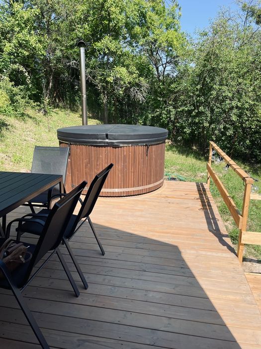 Domek nad jeziorem Drawskim jacuzzi jezioro drawsko drawskie czaplinek