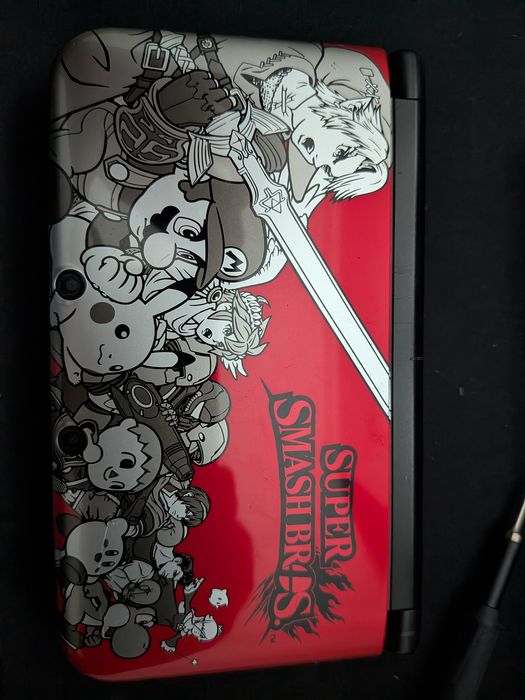 Old Nintendo 3DS XL Super Smash Bros. Limited Edition PARA PEÇAS!!!
