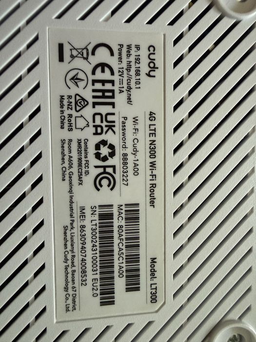 Router  cudy LTE N300 Wi Fi