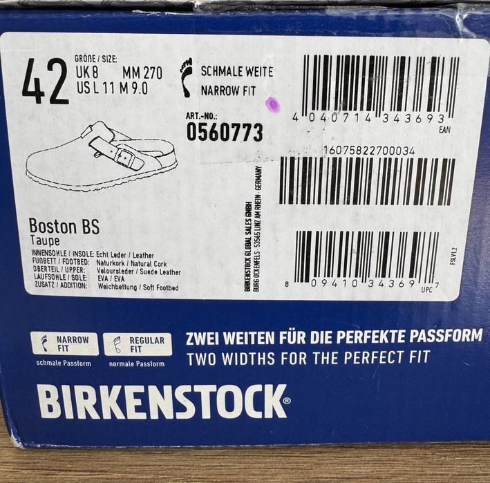 Замшеві шльопанці Birkenstock Boston