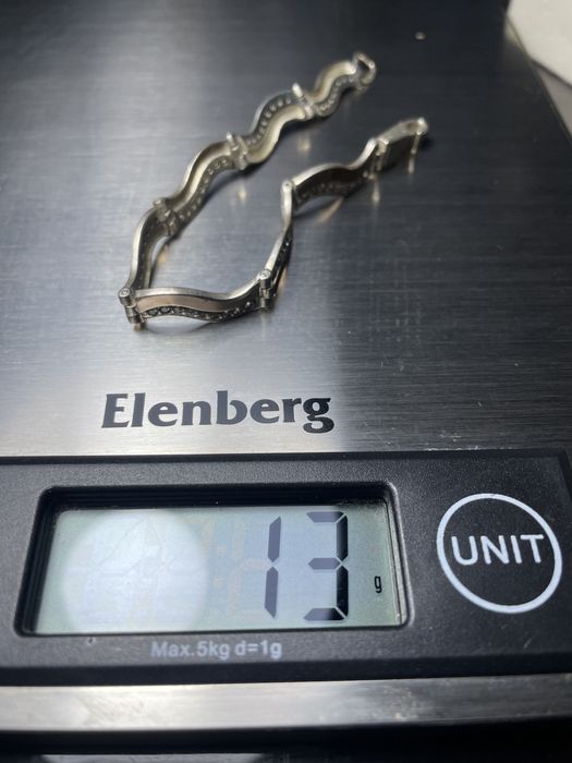 Продаю срібний браслет з золотими напайками