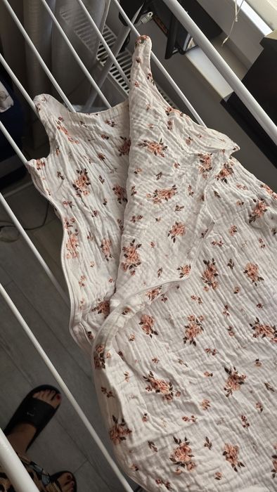 Śpiworek niemowlęcy do spania myślin letni little flowers 1 tog