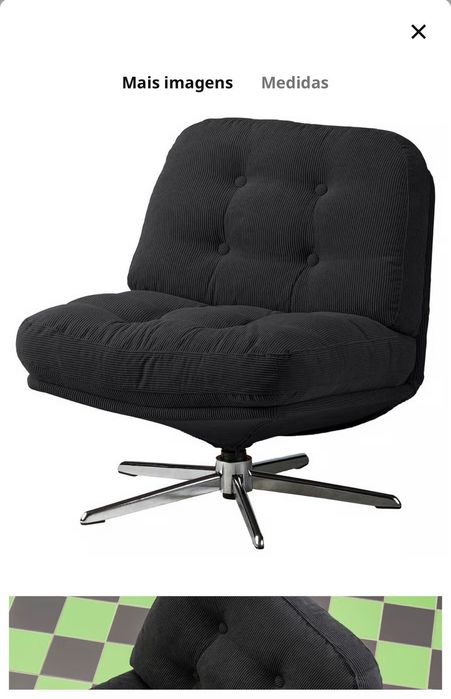 Cadeirão giratório DYVLINGE IKEA selado