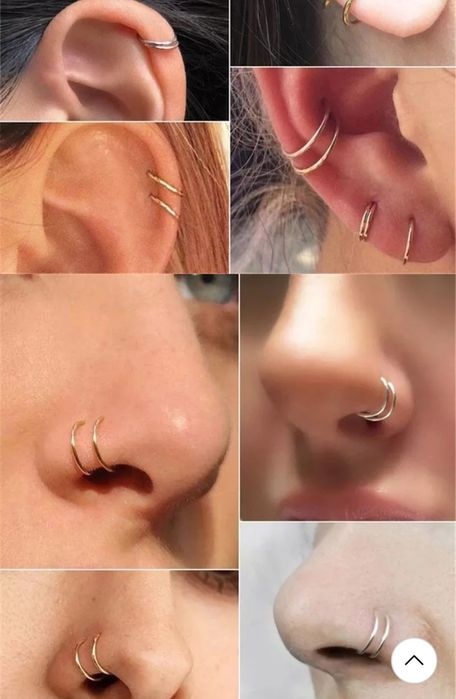 Серьга кольцо титан в нос уши