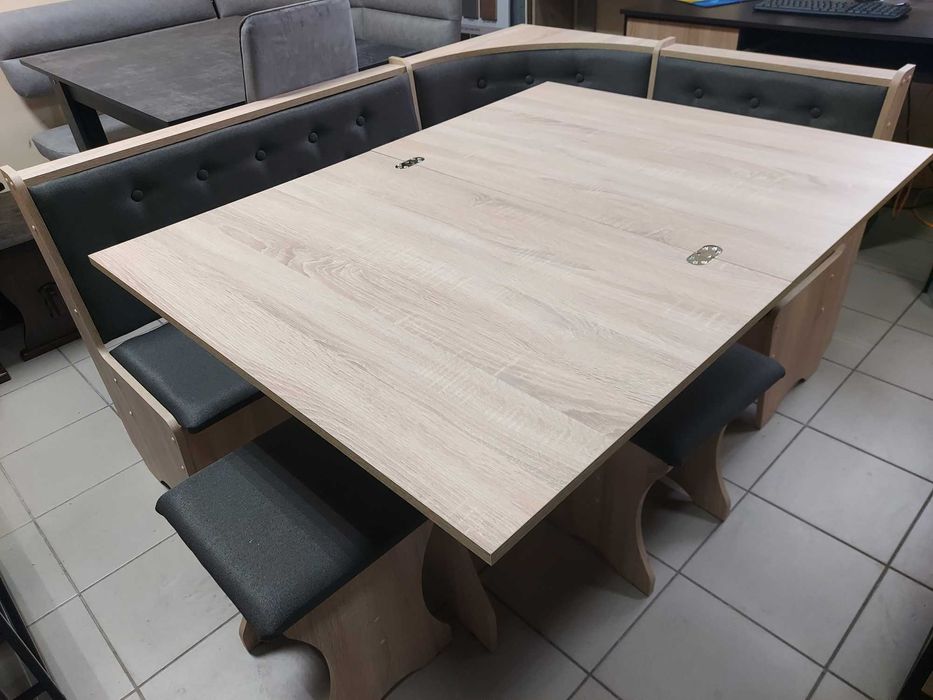 комплект Кухоний Куточок Стіл розкладний Табурети НОВИЙ