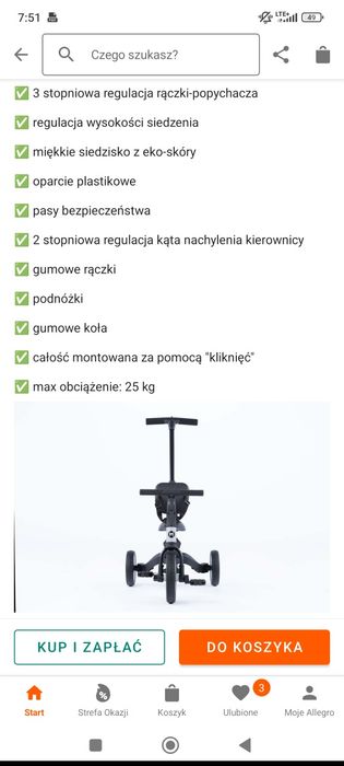 Rowerek moovkee trójkołowy