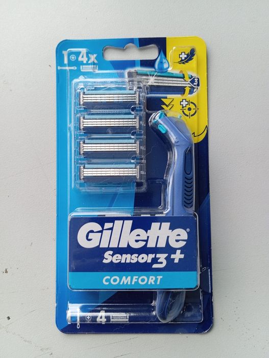 Gillette Sensor 3 Plus Comfort Rączka + 4 wkłady 5 opakowań