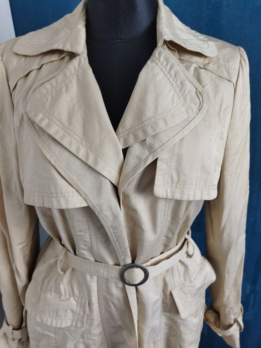 Beżowy płaszcz Monnari rozm. 40, trencz, płaszcz na wiosnę/jesień