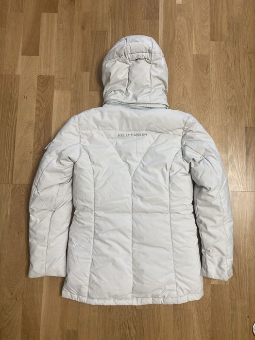 Biała kurtka zimowa narciarska Helly Hansen damska S srebrna podszewka