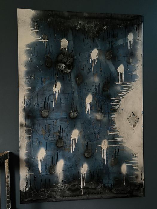 Nikcorp Obraz na Płótnie Abstrakcyjny Niebieski 150x100 cm