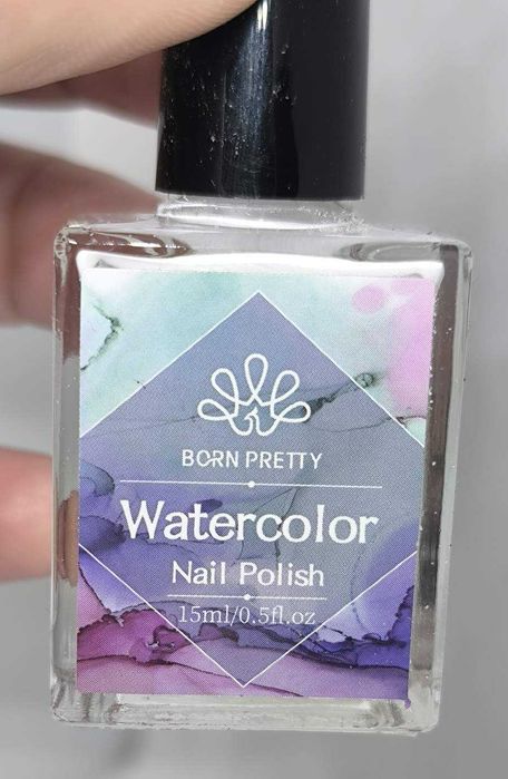 Verniz Watercolor Branco - Efeito Mármore - Unhas Nail Art