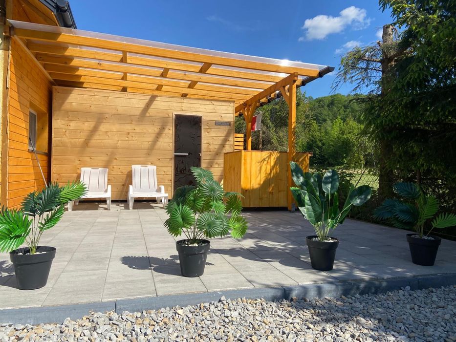Domki na lipowej Beskid Niski, sauna,basen, duży ogród, plac zabaw