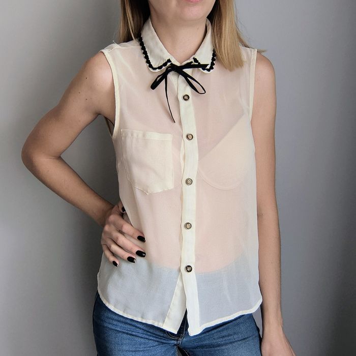 Kremowa koszula damska bluzka hearts & bows nowa