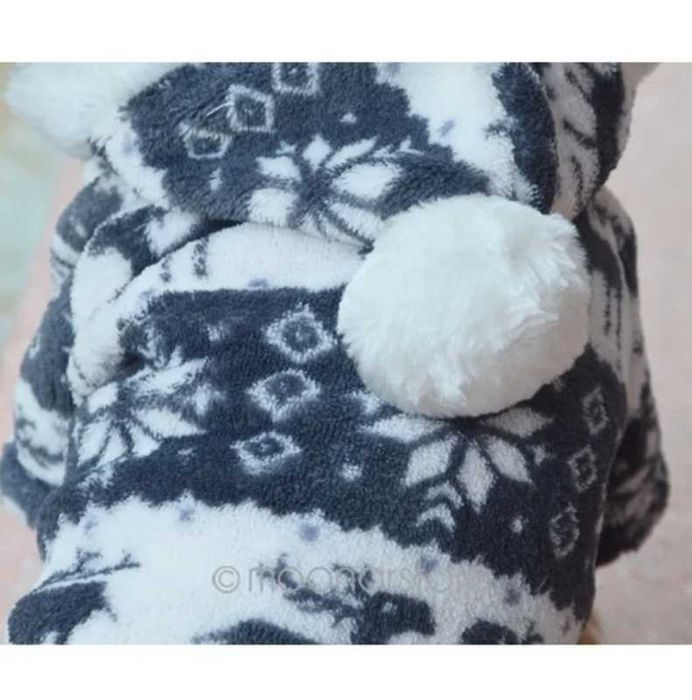 Pijama com capuz tamanho M para cães de 4 a 6 kg