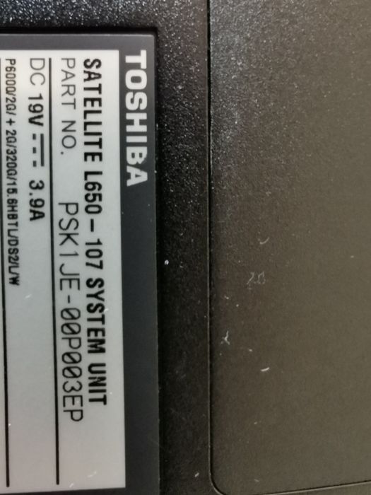 Computador portátil Toshiba L650