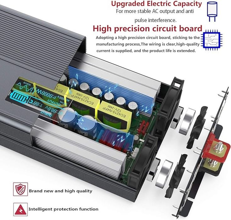 Инвертор FLAMEZUM 4 kw 4 квт. пікова 8 kw, чиста синусоида 12 B
220 B