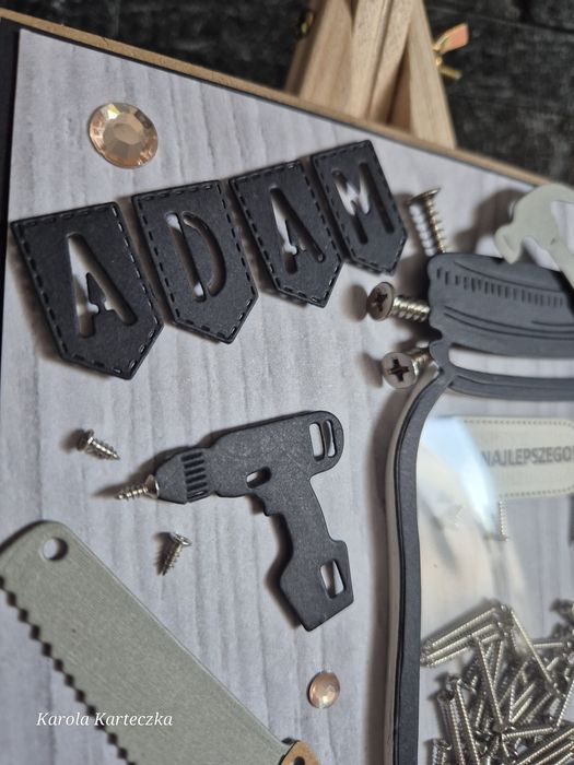 Kartka dla stolarza, urodzinowa, 3D, STOLARZ, urodziny, męska kartka