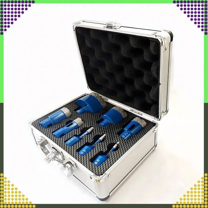 Zestaw Otwornic Koronki Wiertła Diamentowe do Gresu Płytek 6-68 mm