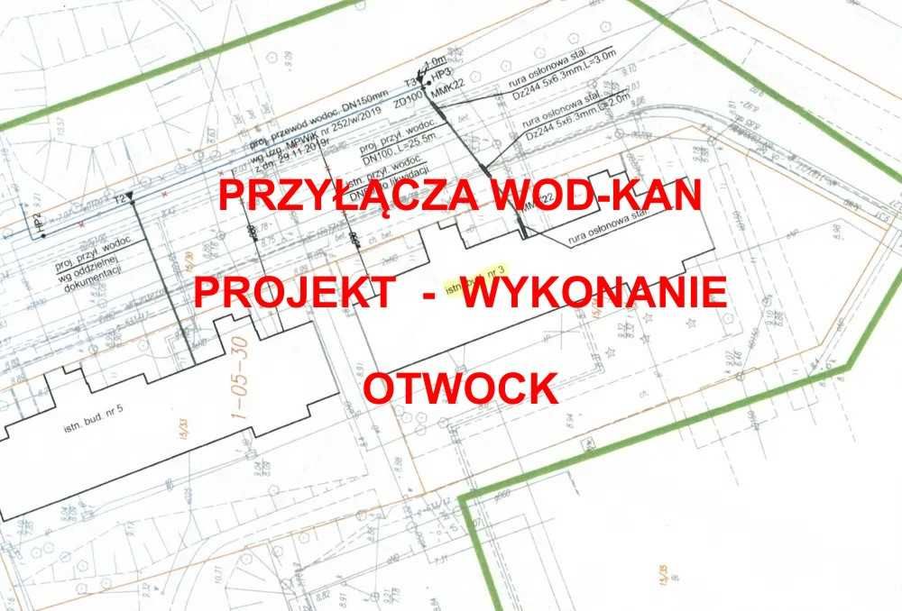 przyłącze wodociągowe i kanalizacyjne projekt wykonanie OPWiK Otwock