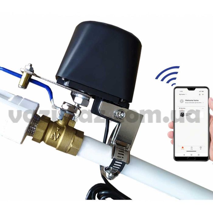 Умный Wi-Fi электропривод шарового крана для перекрытия воды, газа