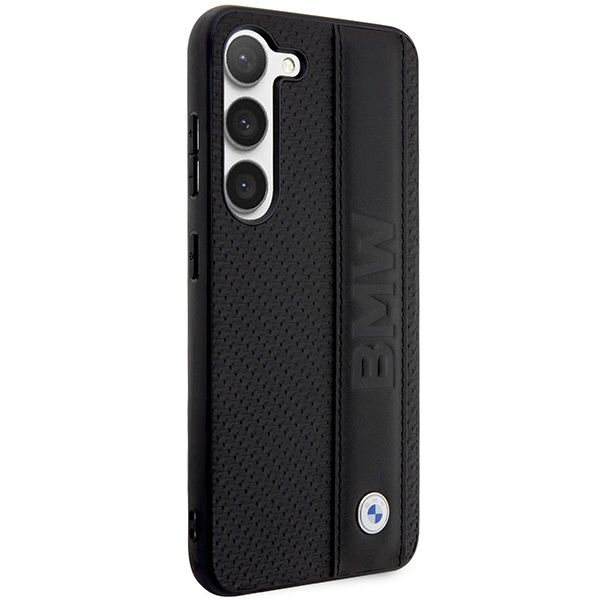 Etui BMW BMHCS23M22RDPK S23+ S916 czarny/black hardcase Leather Textu