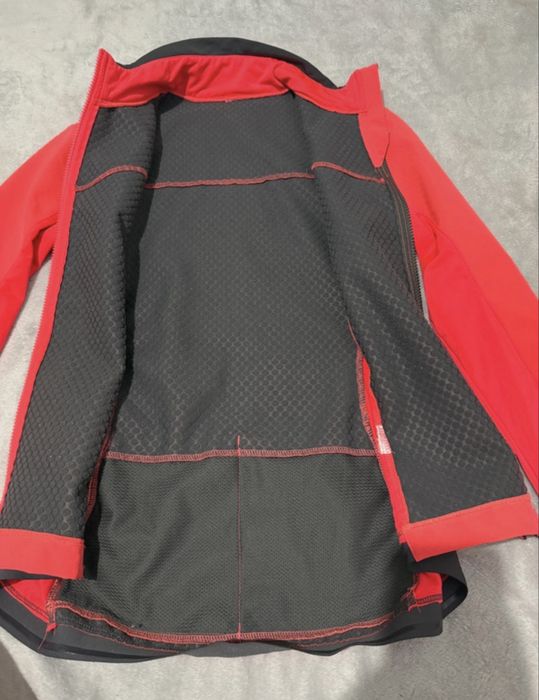 Kurtka rowerowa B’TWIN – softshell, neonowy róż, rozmiar S