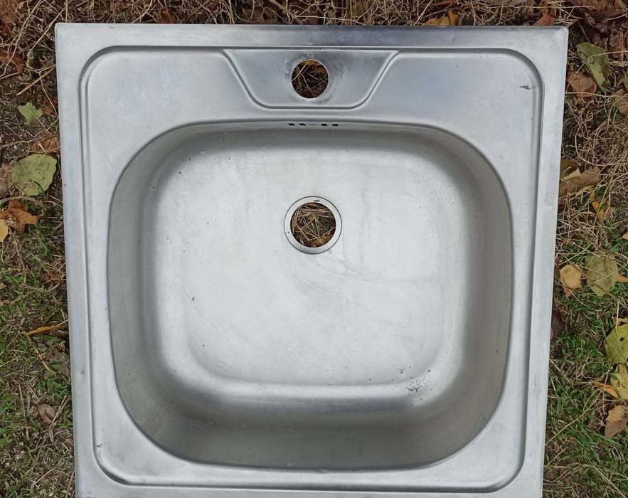 Мийка для кухні накладна нержавійка 50х50х12см кухонні меблі бу