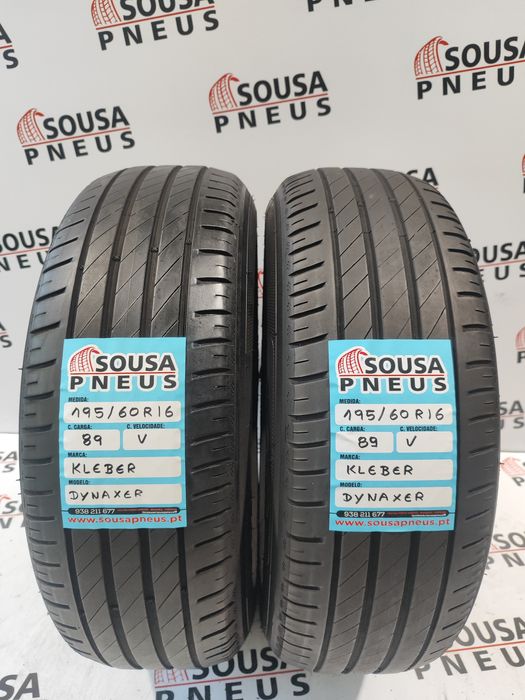 2 pneus semi novos 195-60R16 Kleber - Oferta dos Portes