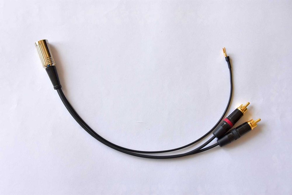 Przejściówka adapter do gramofonu DIN 5 Mogami DIN5/180 2RCA kabel masowy przejściówka adapter