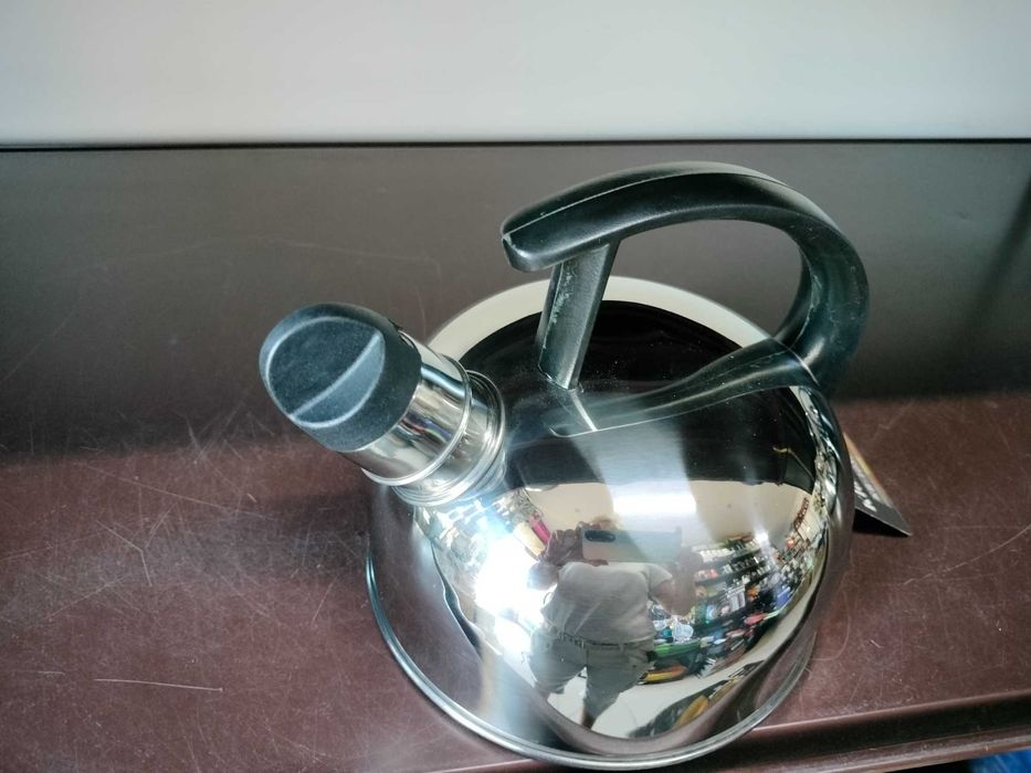 czajnik metalowy nie nagrzewająca się rączka mały gaz indukcja 1,5l no