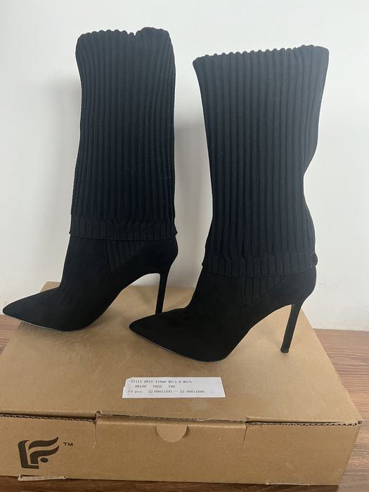 ZARA długie elastyczne kozaki za kolano szpilki szpic 36/37