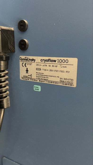 Krioterapia Cryoflow 1000 krio bez butli