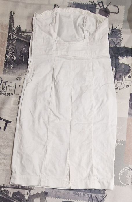 Sukienka biala jeans obcisla dopasowana sexy Bershka M