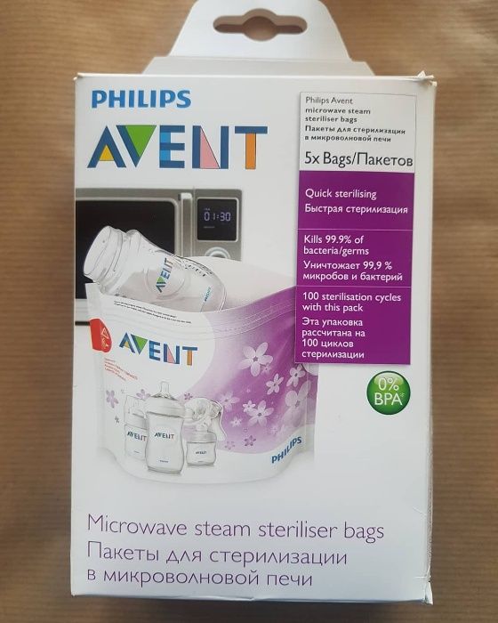 Sacos para esterilizar a vapor no microondas