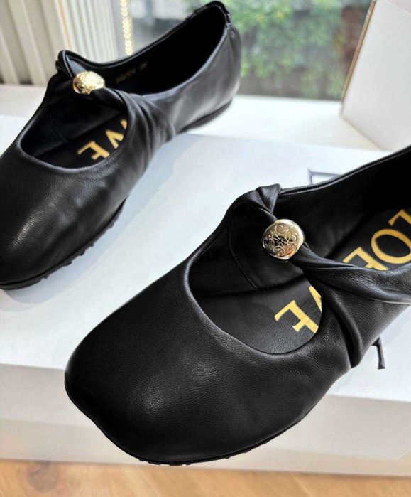 Балетки в стилі LOEWE Soft Pebble з натуральної шкіри NAPPA