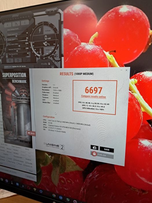 Видеокарта КАК НОВАЯ Gigabyte RX570 8GB  пломба другие карты