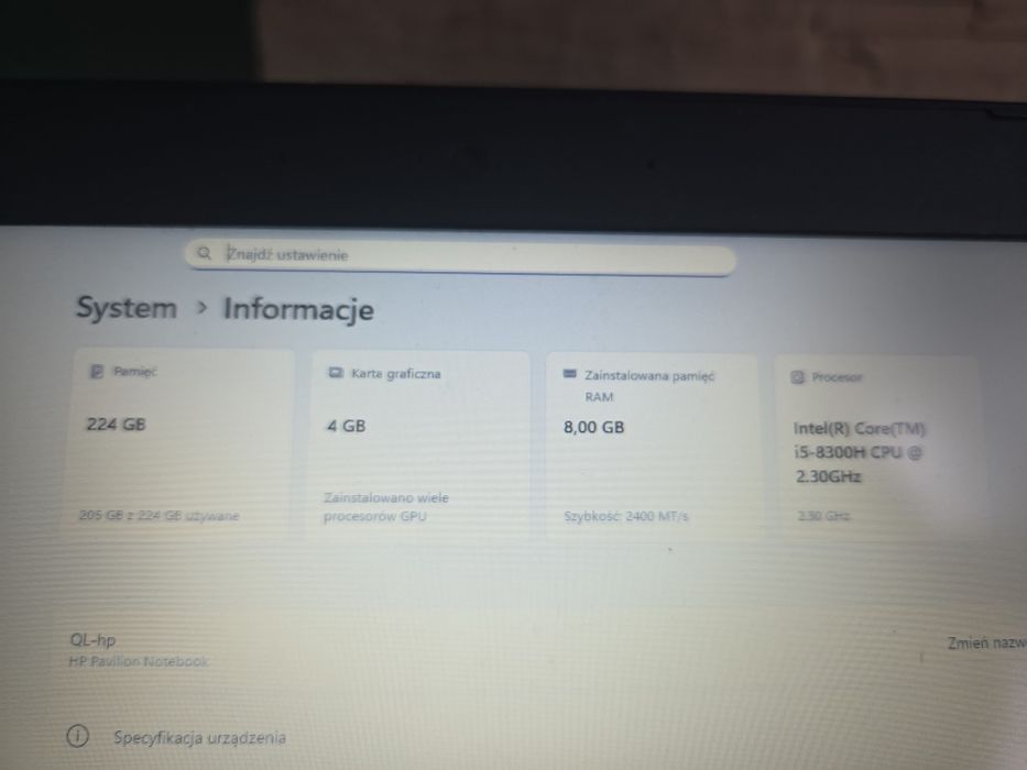 Laptop HP Pavilion 15'