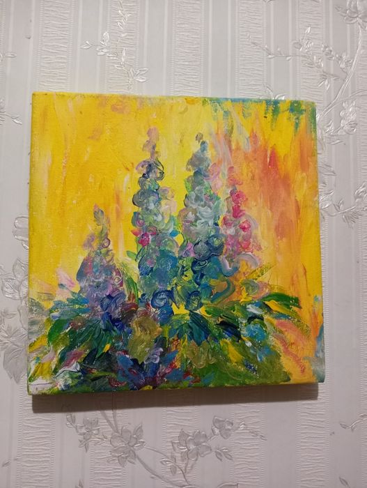 Картина «Кольори світла», олійні фарби на полотні, розмір 20×20 см.