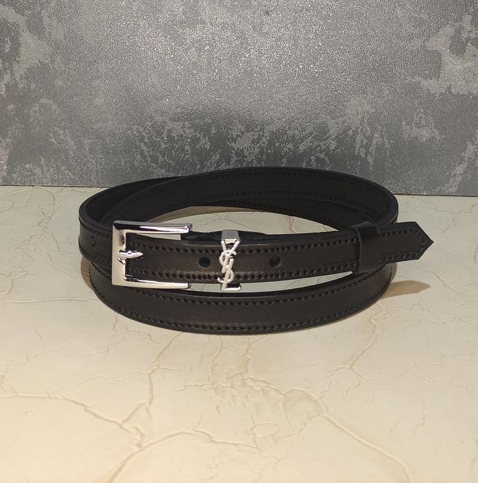 Ремень женский кожаный пояс узкий ремінь жіночий шкіряний пасок